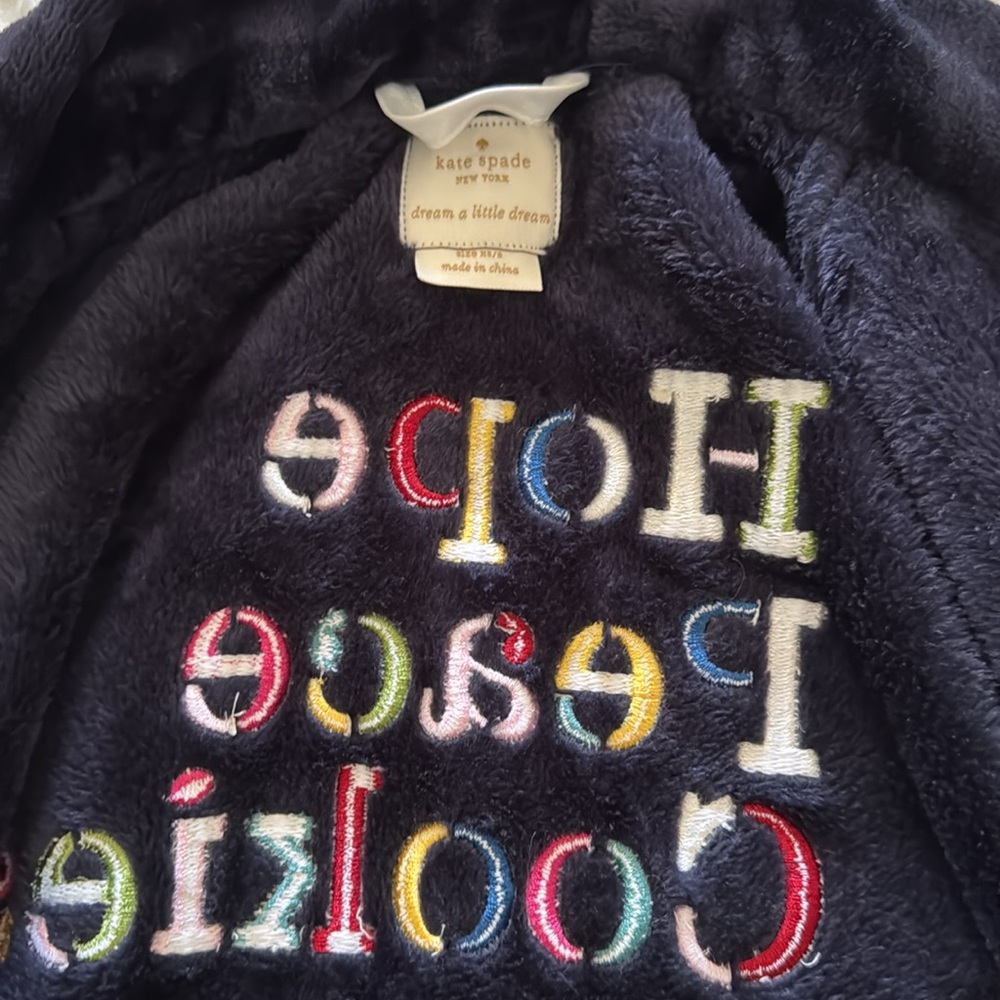 Kate Spade Navy Embroidered Robe - Picture 12 of 14